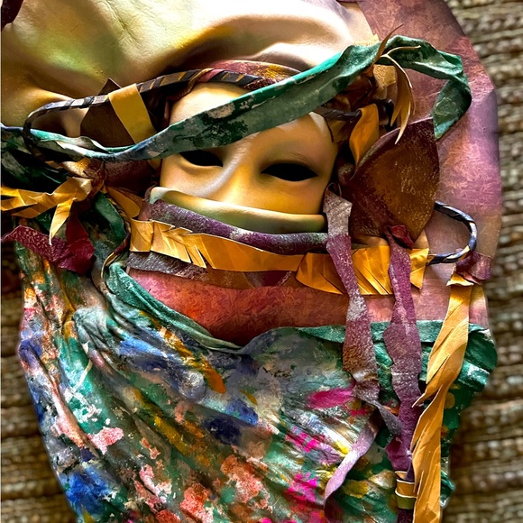 Dominique Caron Art Dominique Caron Leather Mask Oneofakind Signed